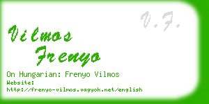 vilmos frenyo business card